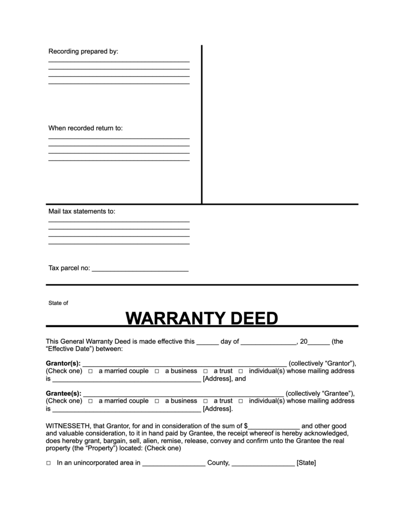 general warranty deed